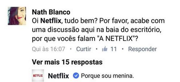 Você está louca, querida, dispara Netflix para Flávio Bolsonaro